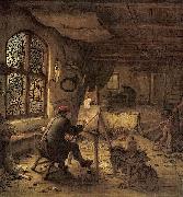 Adriaen van ostade The Painter in His Studio oil painting artist